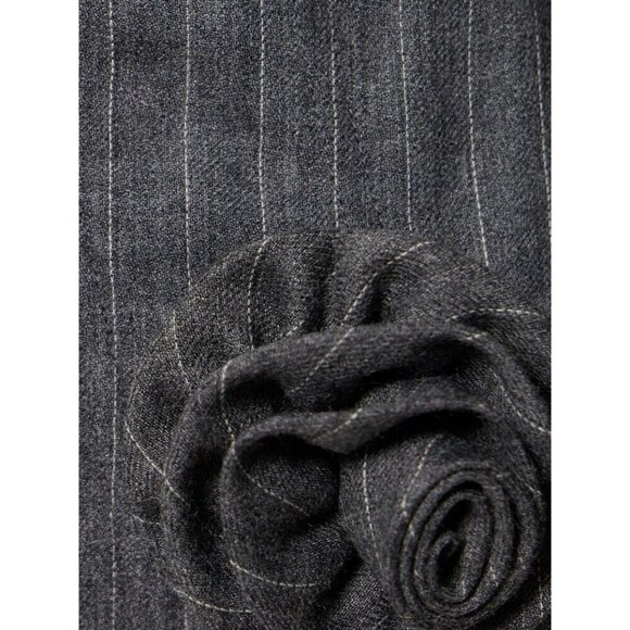 SAKS POTTS Bea Corset in Grey Pinstripe Small New Womens Srapless Top Blouse - Picture 13 of 15